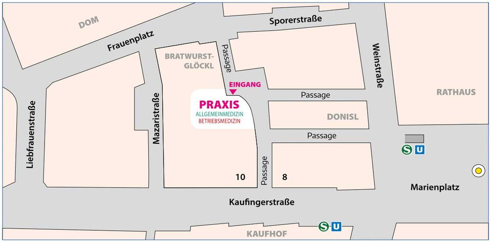 Lageplan der Praxis